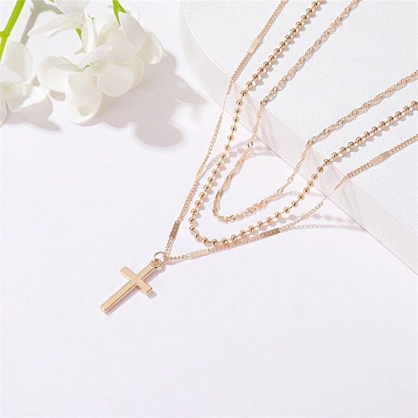 Multilayered Cross Necklace Is Sexy For Women