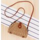 Semicircle Straw Woven Bag  Rattan Bag  Shoulder Bag  Messenger Bag  Female Bag