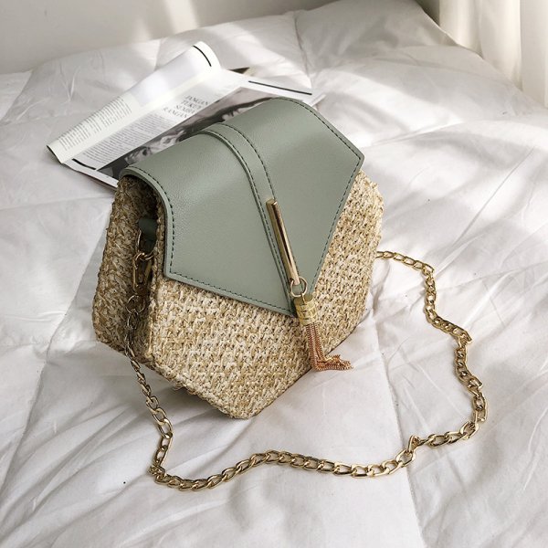 Straw bag shoulder messenger bag beach bag