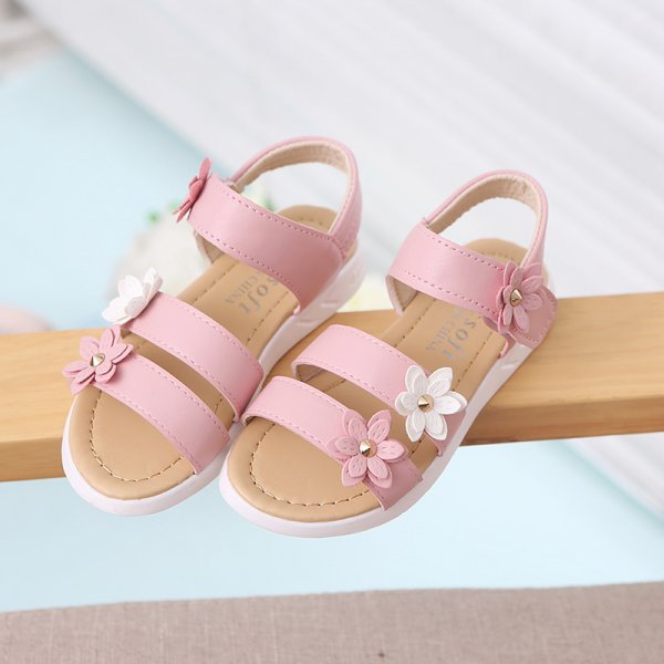 Children's Sandals Flower Princess Shoes Roman Shoes Baby Shoes