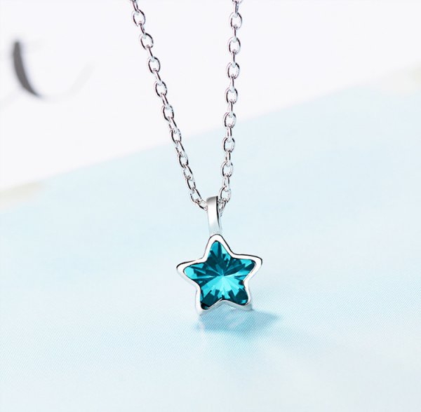 Blue Star Clavicle Chain