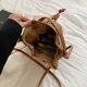 Women's Bucket Straw Messenger Shoulder Bag