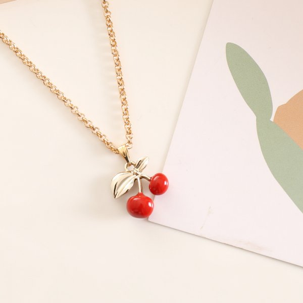 Jewelry Fashion Personality Cherry Necklace Women's Jewelry Simple Clavicle Chain